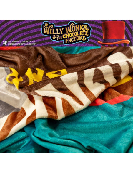 Manta Willy Wonka Franco 116x152 cm Suave y Lavable