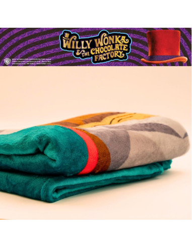 Manta Willy Wonka Franco 116x152 cm Suave y Lavable