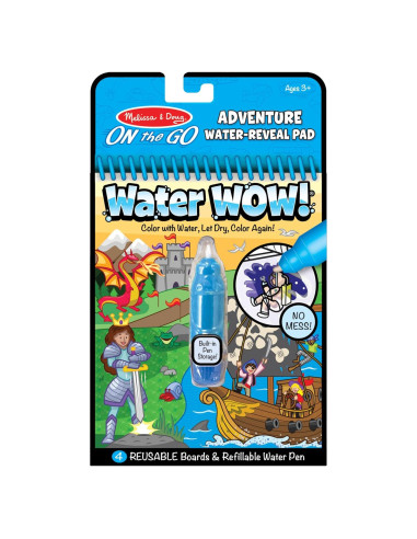 Melissa & Doug Water Wow! Bloc Aventura Reutilizable 4 Páginas