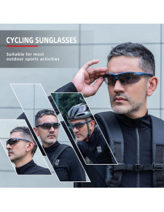 Gafas de sol deportivas ROCKBROS fotochromic UV400 gris azul 2