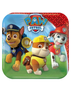 Platos de Papel Paw Patrol 18 cm - 8 Piezas para Fiesta