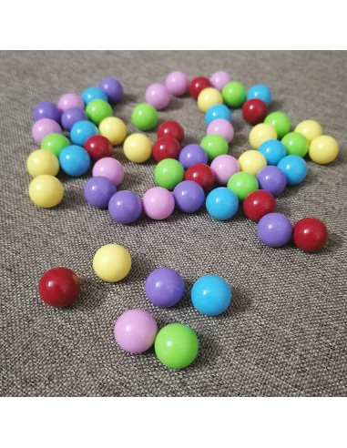 60 Bolas de Canicas Chinas Hotusi 14mm en 6 Colores