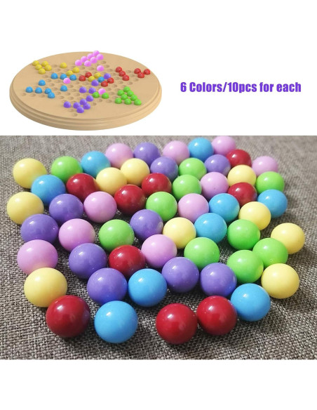 60 Bolas de Canicas Chinas Hotusi 14mm en 6 Colores