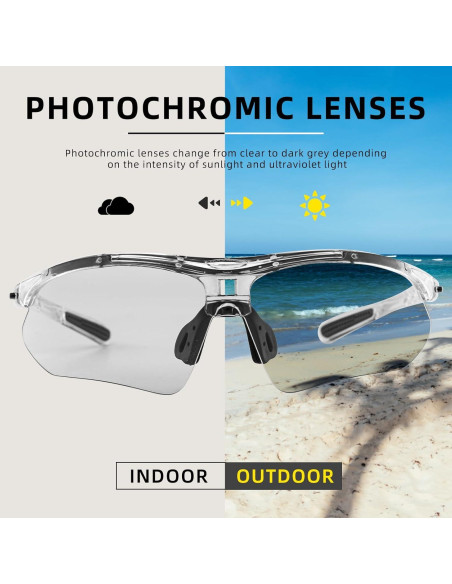 Gafas de sol deportivas ROCKBROS fotochromic UV400 gris
