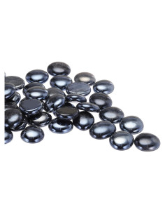 Perlas de Vidrio Negro Niquel 36pcs 1.7-2.2cm MECCANIXITY