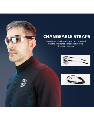 Gafas de sol deportivas ROCKBROS fotochromic UV400 gris