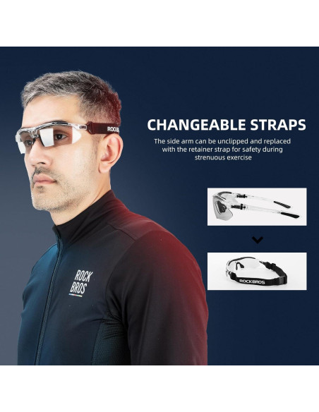 Gafas de sol deportivas ROCKBROS fotochromic UV400 gris