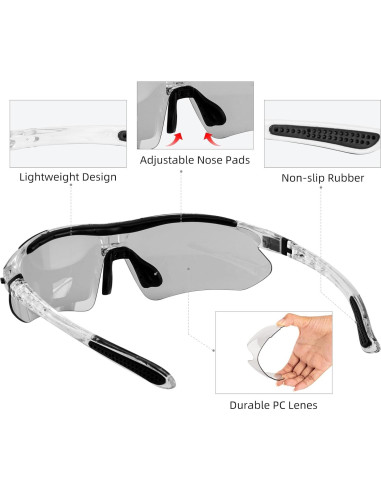 Gafas de sol deportivas ROCKBROS fotochromic UV400 gris