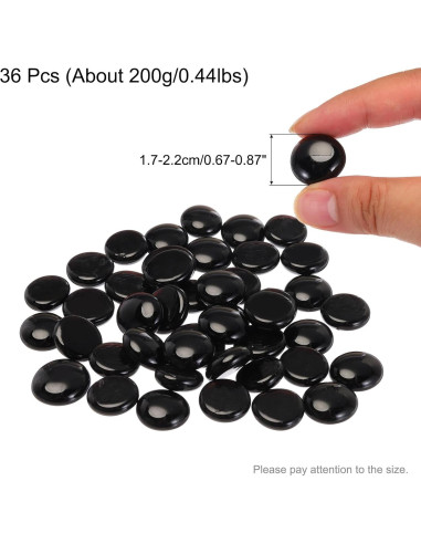 Perlas de Vidrio Negro MECCANIXITY 36pcs 200g Decoración DIY