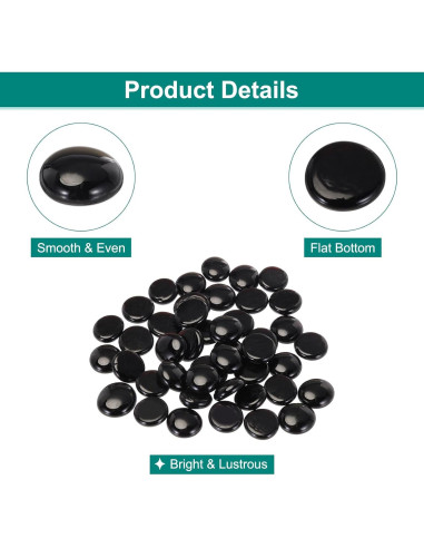 Perlas de Vidrio Negro MECCANIXITY 36pcs 200g Decoración DIY