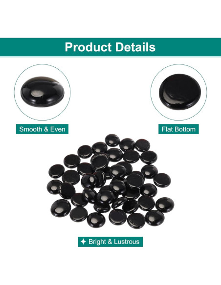 Perlas de Vidrio Negro MECCANIXITY 36pcs 200g Decoración DIY