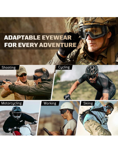 Gafas de Airsoft 1TG Tactical con 3 Lentes Anti Niebla