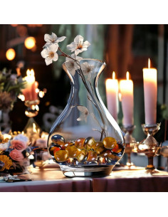 Piedras Decorativas de Vidrio Ámbar HappyFiller 0.46 kg 2