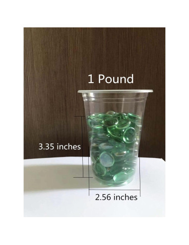 Piedra de gema de vidrio Liying 200 Pcs 1,91 cm Ámbar