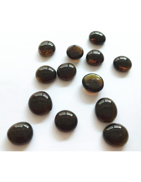 Piedra de gema de vidrio Liying 200 Pcs 1,91 cm Ámbar