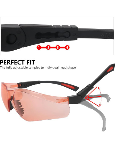 Gafas de Tiro LaneTop AntiFog Lentes Ajustables UV400