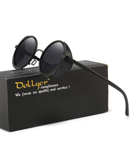 Gafas de sol redondas steampunk Dollger UV400 metal Gafas de sol redondas steampunk Dollger UV400 metal