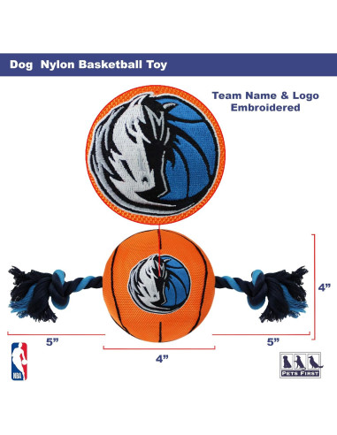 Juguete para mascotas NBA Dallas Mavericks con cuerda y squeaker