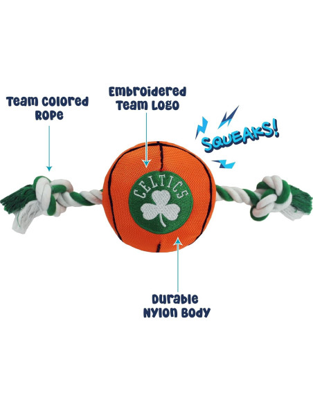 Juguete para mascotas NBA Boston Celtics - Baloncesto con cuerda