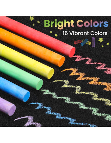 Conjunto de 432 Tizas de Acera Toidgy Multicolor para Niños