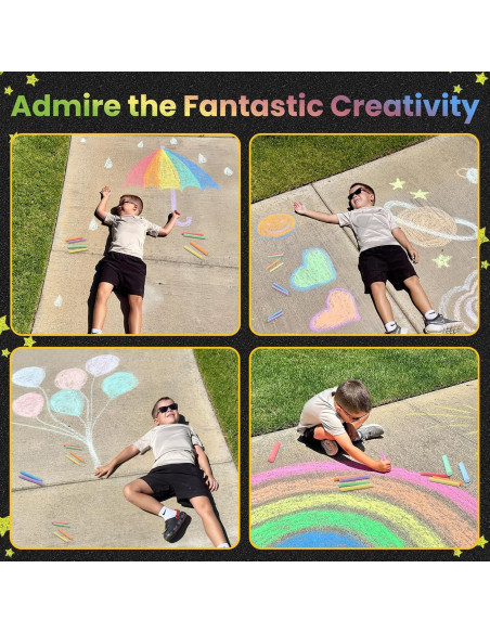 Conjunto de 432 Tizas de Acera Toidgy Multicolor para Niños