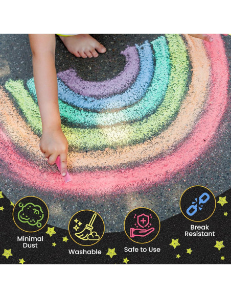 Conjunto de 432 Tizas de Acera Toidgy Multicolor para Niños