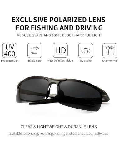 Gafas de sol polarizadas SUNGAIT para hombres UV400