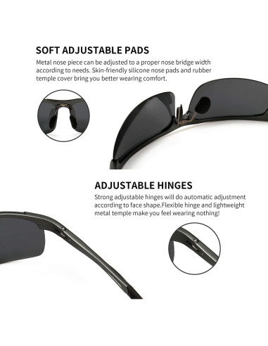 Gafas de sol polarizadas SUNGAIT para hombres UV400