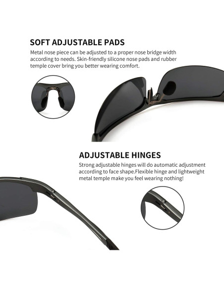 Gafas de sol polarizadas SUNGAIT para hombres UV400