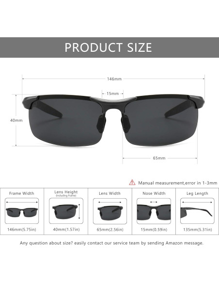 Gafas de sol polarizadas SUNGAIT para hombres UV400
