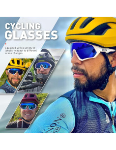 Gafas de Ciclismo KAPVOE 5 Lentes Polarizadas UV400 2