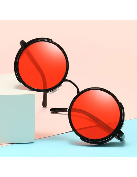 Gafas de sol redondas Dollger steampunk UV400 con estuche Gafas de sol redondas Dollger steampunk UV400 con estuche