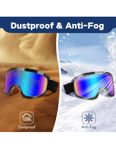 Gafas de Moto Lievermo - Paquete 2 Gafas Negras y Transparentes