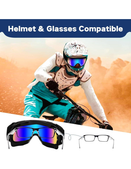 Gafas de Moto Lievermo - Paquete 2 Gafas Negras y Transparentes