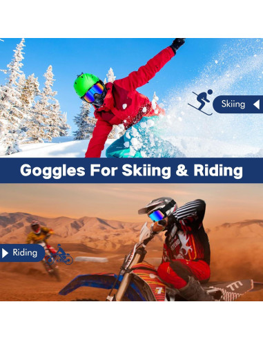 Gafas de Moto Lievermo - Paquete 2 Gafas Negras y Transparentes