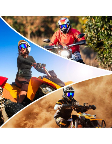 Gafas de Moto Lievermo - Paquete 2 Gafas Negras y Transparentes