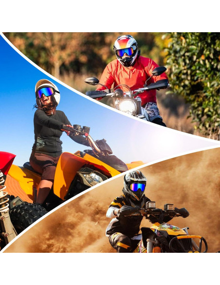 Gafas de Moto Lievermo - Paquete 2 Gafas Negras y Transparentes