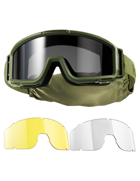 Gafas de Airsoft 1TG Tactical con 3 Lentes Anti Niebla