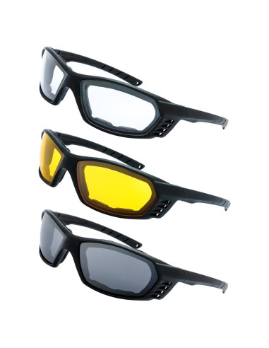 Gafas de Motocicleta The Fresh FR13 UV400 3 Lentes Acolchadas