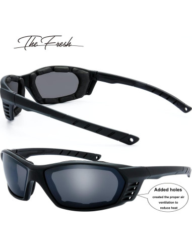Gafas de Motocicleta The Fresh FR13 UV400 3 Lentes Acolchadas