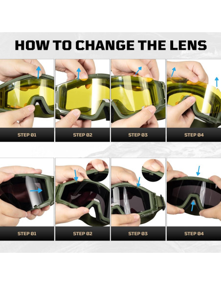 Gafas de Airsoft 1TG Tactical con 3 Lentes Anti Niebla