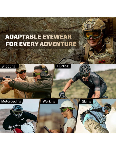 Gafas de Airsoft 1TG Tactical con 3 Lentes Anti Niebla