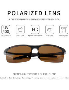 Gafas de sol polarizadas SUNGAIT para hombres UV400 2