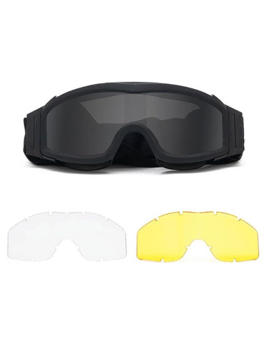 Gafas de Seguridad Tácticas LEJUNJIE con 3 Lentes Intercambiables
