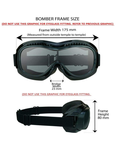 Gafas Bikershades Fit Over para Motocicleta y Ciclismo