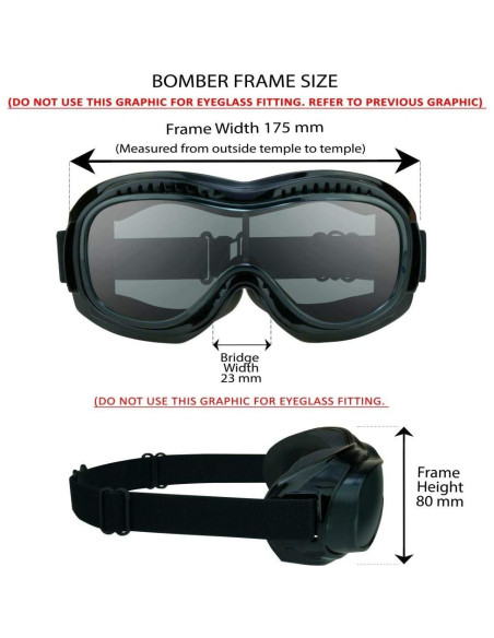 Gafas Bikershades Fit Over para Motocicleta y Ciclismo