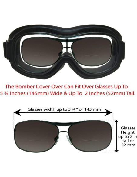 Gafas Bikershades Fit Over para Motocicleta y Ciclismo