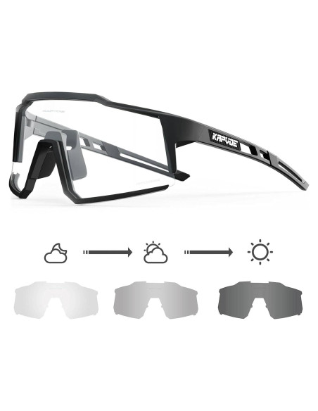 Gafas de Ciclismo Fotoquímicas KAPVOE K9022 UV400 Transición