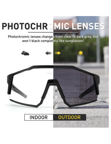 Gafas de Ciclismo Fotoquímicas KAPVOE K9022 UV400 Transición
