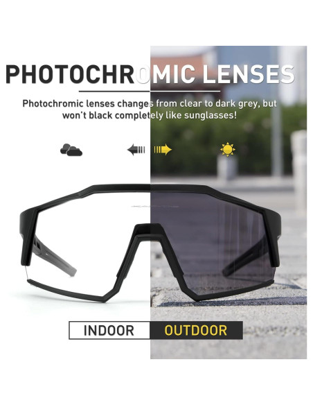 Gafas de Ciclismo Fotoquímicas KAPVOE K9022 UV400 Transición